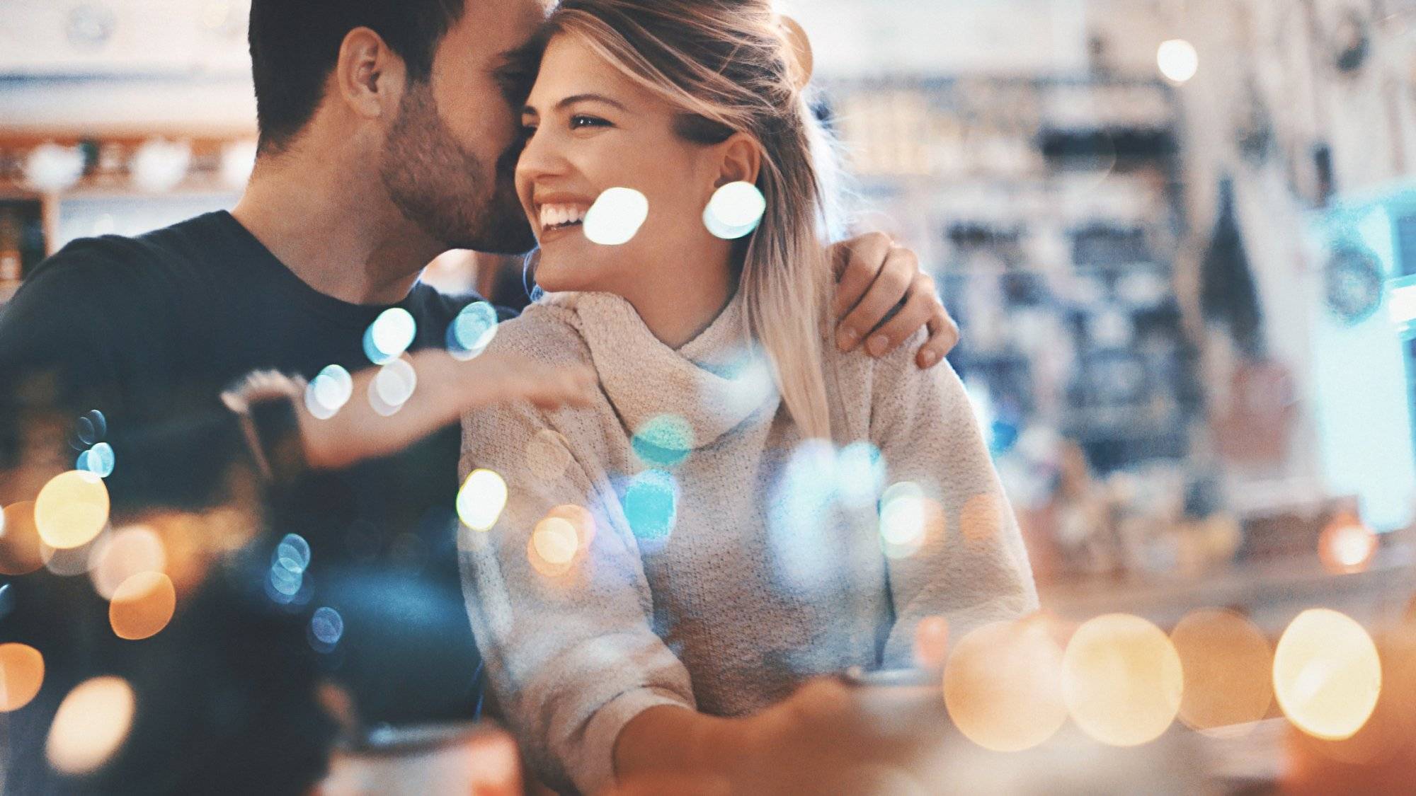 Couple on a romantic date at a coffee house. Couple on a romantic date at a coffee house.